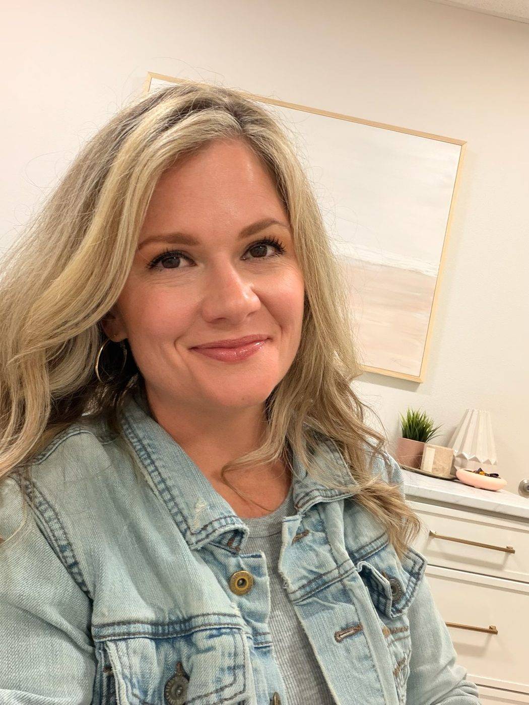 Kallie Gilbert, Christian hair stylist, in her Sarasota salon suite